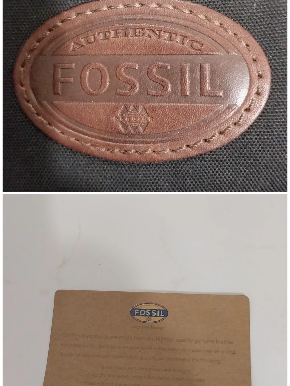 Fossil Brown Leather Unisex Satchel With Key Charm